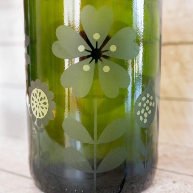 DIY Etched Glass Bottle DIY Etched Glass Bottle