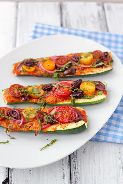 Zucchini Pizza Boats