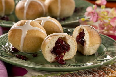 Cranberry Hot Cross Buns