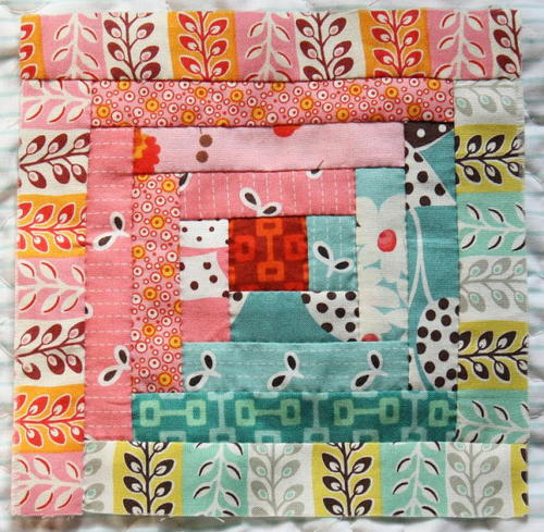 Log Cabin Block Pattern Log Cabin Block Pattern