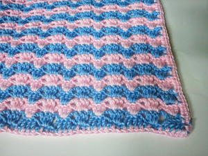 Quick Striped Crochet Baby Blanket