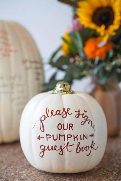 Pumpkin DIY Guest Book Pumpkin DIY Guest Book