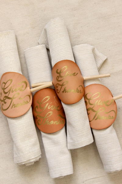 Leather DIY Napkin Rings Leather DIY Napkin Rings