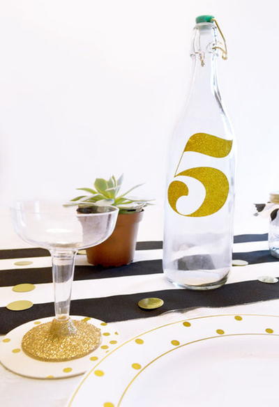 Stenciled DIY Table Numbers