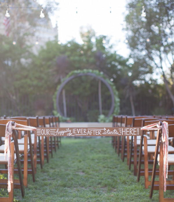 Wooden Ceremony Aisle Sign Wooden Ceremony Aisle Sign