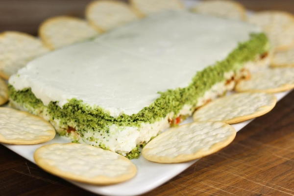 Pesto Goat Cheese Torta