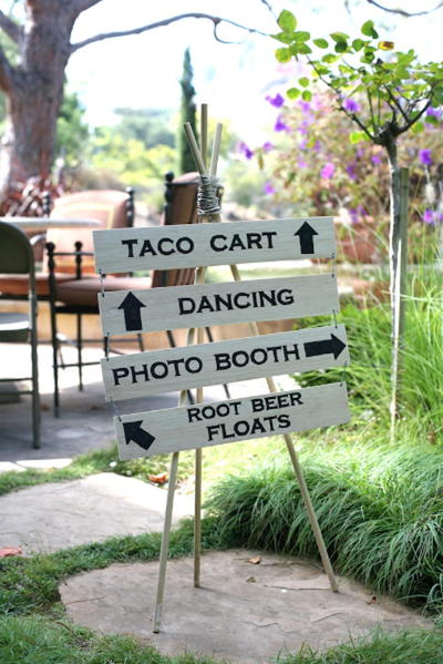 Outdoor Wedding Wood Sign