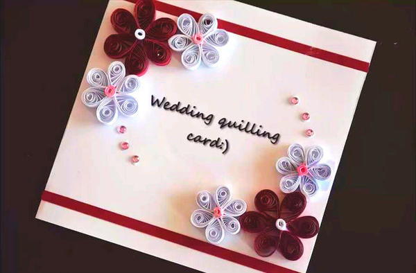 Paper Quilling DIY Wedding Card Paper Quilling DIY Wedding Card