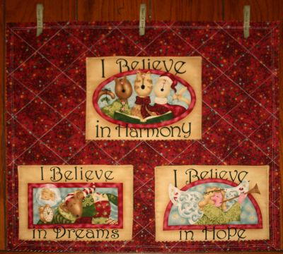 Quilted Christmas Card Holder Quilted Christmas Card Holder