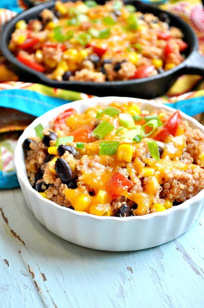 Colorful Chicken Taco Quinoa Skillet Colorful Chicken Taco Quinoa Skillet