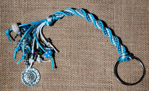Kumihimo Raised Spiral Keychain Kumihimo Raised Spiral Keychain