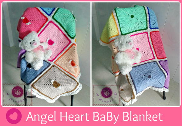 Angel Heart Crochet Baby Blanket Angel Heart Crochet Baby Blanket