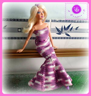 Mermaid Crochet Doll Dress