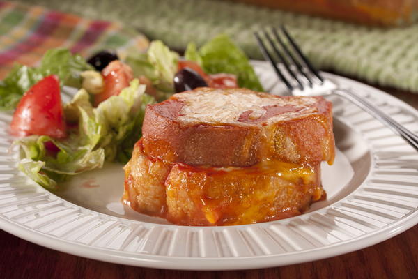 Grilled Cheese Tomato Soup Bake