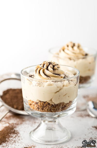 Mini No-Bake Tiramisu Cheesecake Mini No-Bake Tiramisu Cheesecake