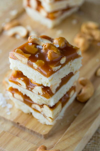 Salted Caramel Cashew Bars Salted Caramel Cashew Bars