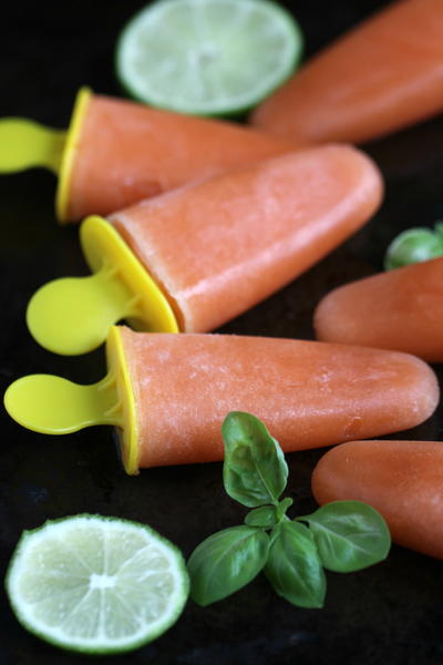 Cantaloupe & Basil Ice Pops Cantaloupe & Basil Ice Pops