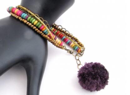 Bohemian Pom Pom DIY Bracelet Bohemian Pom Pom DIY Bracelet