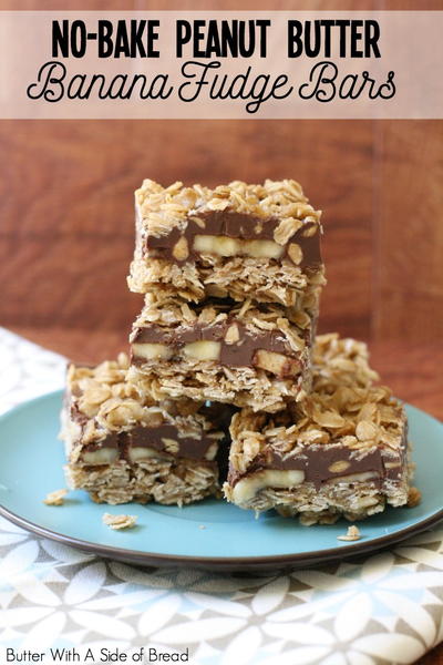 No-Bake Peanut Butter Banana Fudge Bars No-Bake Peanut Butter Banana Fudge Bars