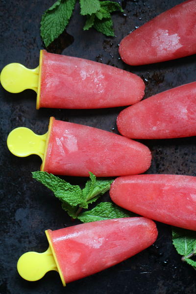 Watermelon and Mint Ice Pop Watermelon and Mint Ice Pops