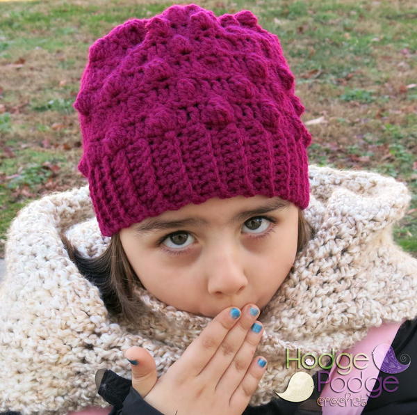 Magenta Bobble Beanie