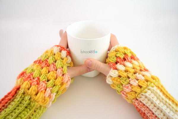 Puff Stitch Fingerless Gloves Puff Stitch Fingerless Gloves