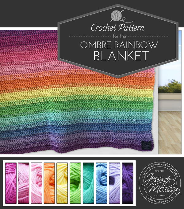 Ombre Rainbow Blanket Crochet Pattern Ombre Rainbow Blanket Crochet Pattern
