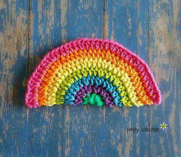 Rainbow Daze Crochet Dishcloth