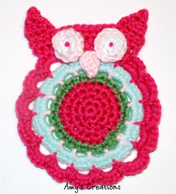 Crochet Owl Coaster Crochet Owl Coaster