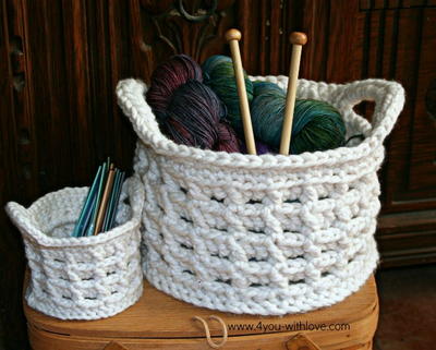 Box Stitch Crochet Basket