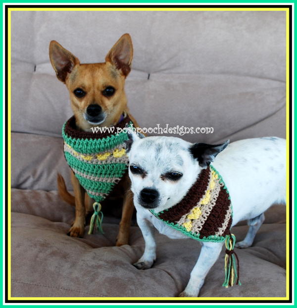 Bohemian Crochet Dog Bandanna
