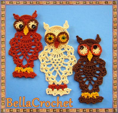 Pineapple Crochet Owl Ornament