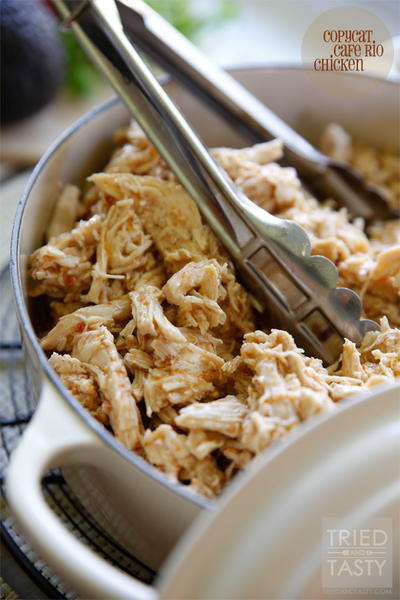 Copycat Cafe Rio Shredded Chicken Recipe Copycat Cafe Rio Shredded Chicken Recipe