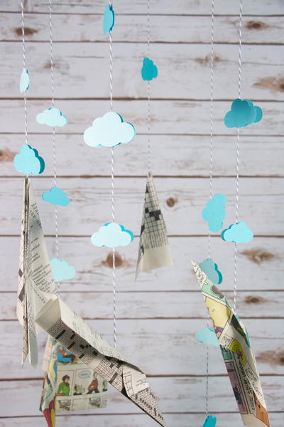 Newspaper Airplane DIY Baby Mobile Newspaper Airplane DIY Baby Mobile