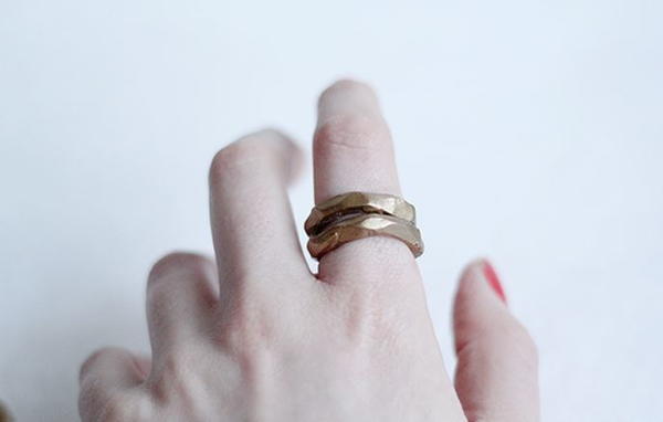 Faux Hammered Metal DIY Rings Faux Hammered Metal DIY Rings