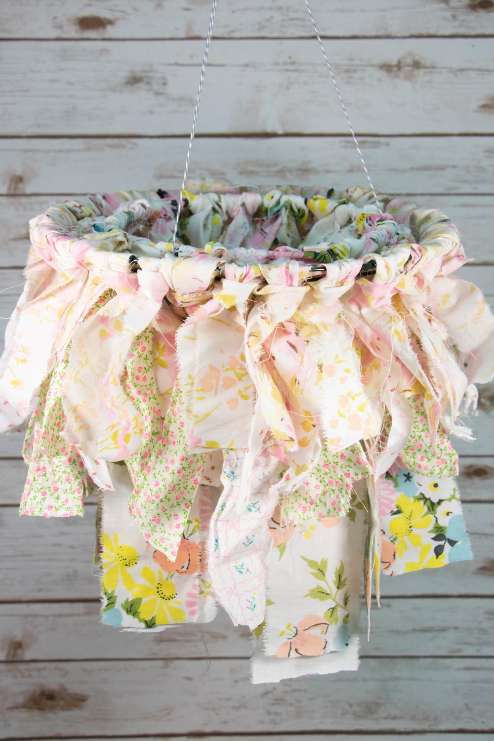 Upcycled Fabric Chandelier Craft