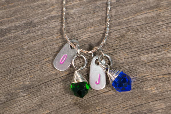 Stamped DIY Necklace With Initials Stamped DIY Necklace With Initials