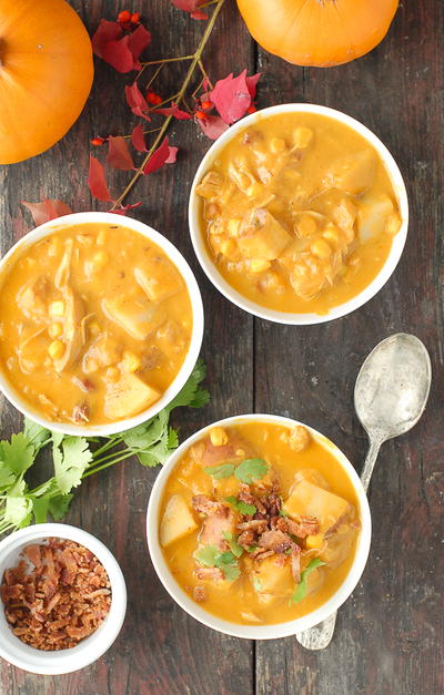 Spicy Pumpkin Chicken Corn Chowder Spicy Pumpkin Chicken Corn Chowder