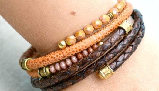 10-Minute Layered Leather DIY Bracelets 10-Minute Layered Leather DIY Bracelets