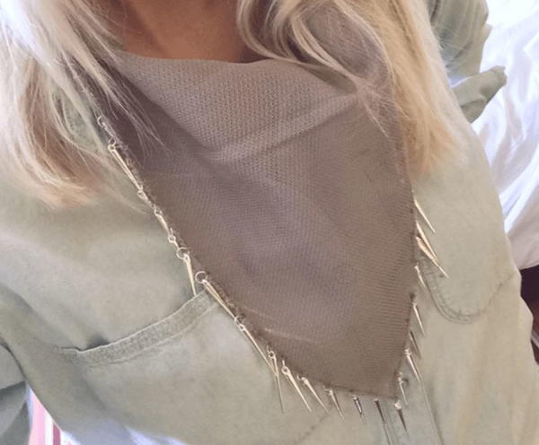 Spiked Bandana DIY Necklace Spiked Bandana DIY Necklace