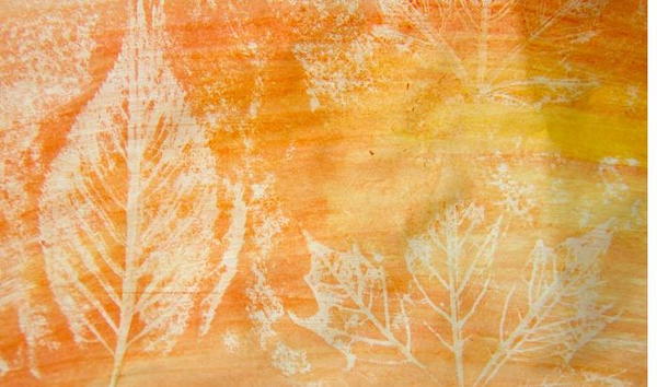 Wax Resist Leaf Painting Wax Resist Leaf Painting