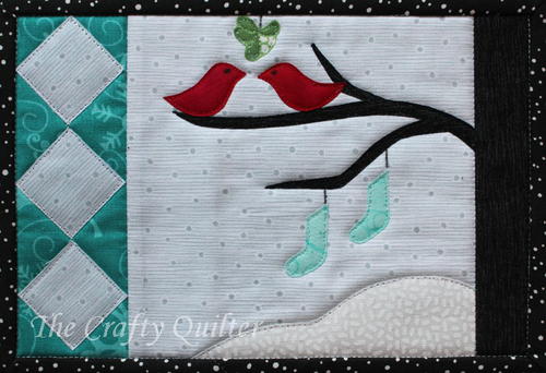 Snow Birds Mug Rug Pattern Snow Birds Mug Rug Pattern