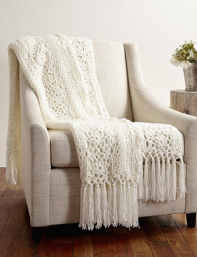 Lady Windsor's Lace Crochet Blanket