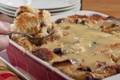 New Orleans Bread Pudding with Bourbon Sauce