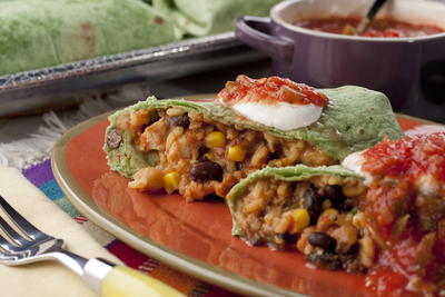 Overstuffed Chicken Burritos