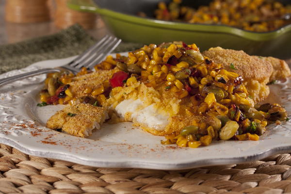 Pan-Seared Catfish with Succotash Pan-Seared Catfish with Succotash