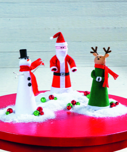 Christmas Trio Mantel Decor Christmas Trio Mantel Decor