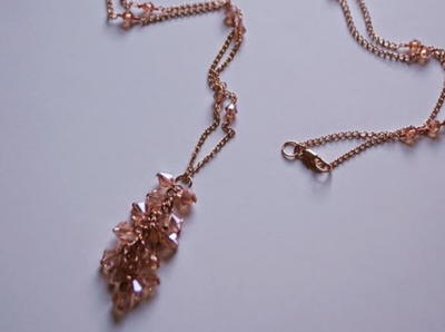 Petite Pink Crystal Necklace