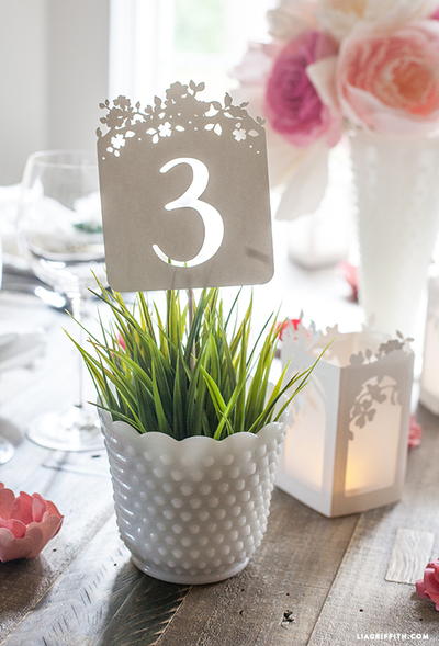 Delicate DIY Table Numbers