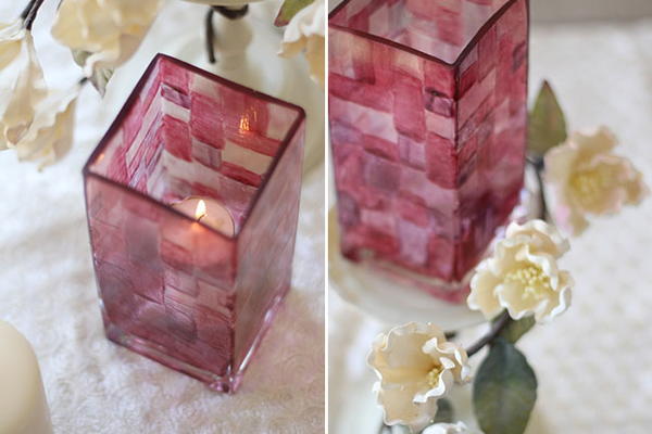 DIY Simple Stained Glass Candle Holder DIY Simple Stained Glass Candle Holder